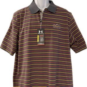 Under Armour Men's Polo Shirt - Gray with Multicolor Stripes